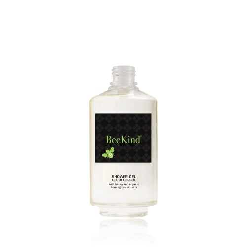 BeeKind Shower Gel Clear Tamper-Proof Bottle, Empty,  No Pump, 10oz/300ml